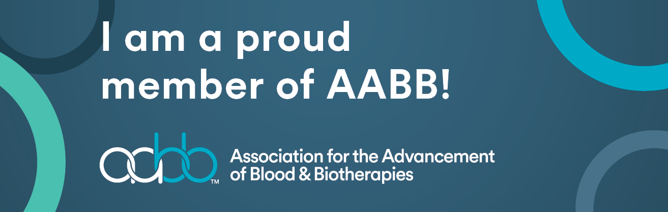 I am a proud member of AABB!