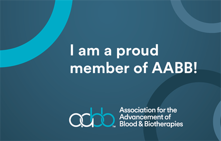 I am a proud member of AABB!