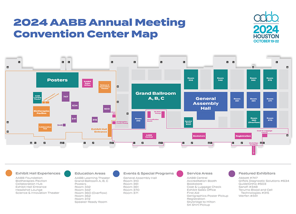 2024 AABB Annual Meeting Convention Center Map
