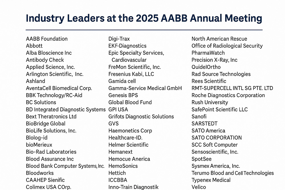 Industry Leaders at the 2025 AABB Annual Meeting
