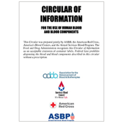 Circular of Information for the Use of Human Blood and Blood Components