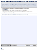 Common Transfusion Reaction Reporting Form Thumbnail